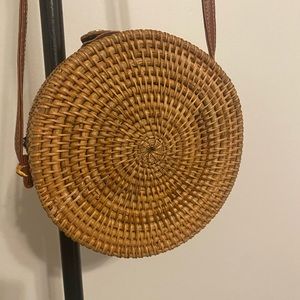 * Sold* Round Rattan purse